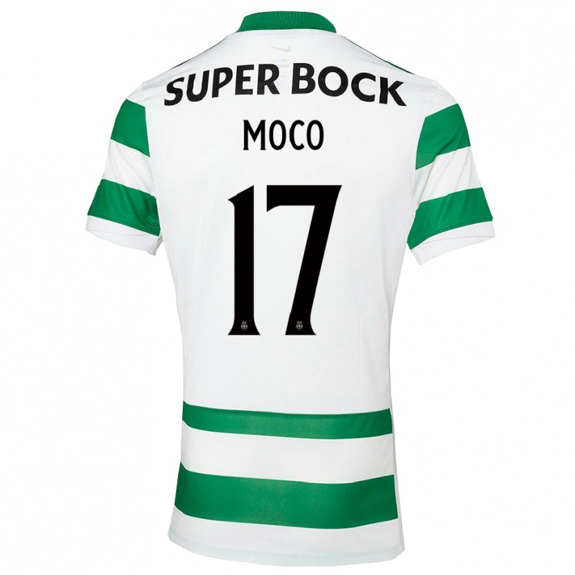 Danxen Criança Camisola Afonso Moço #17 Verde Branco Principal 2025/26 Camisa