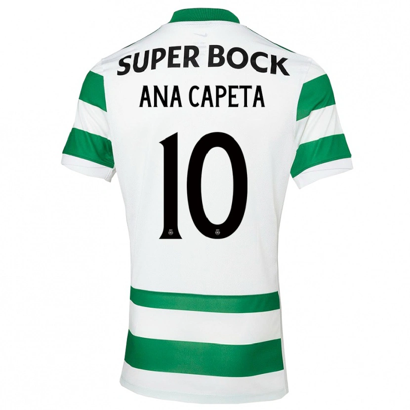 Danxen Criança Camisola Ana Capeta #10 Verde Branco Principal 2025/26 Camisa