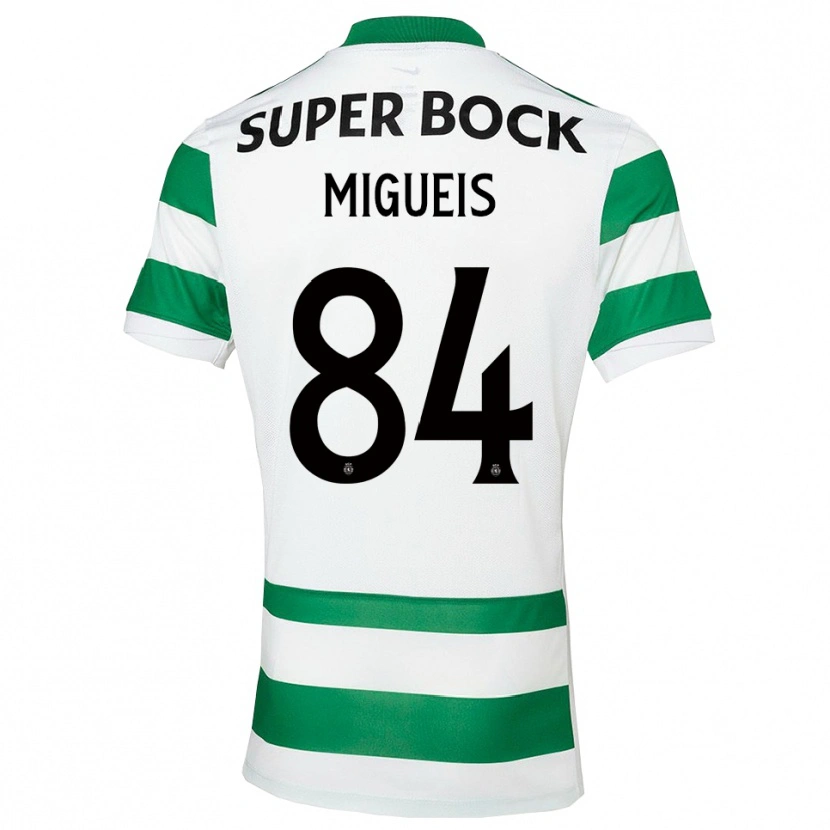 Danxen Criança Camisola Pedro Miguéis #84 Verde Branco Principal 2025/26 Camisa