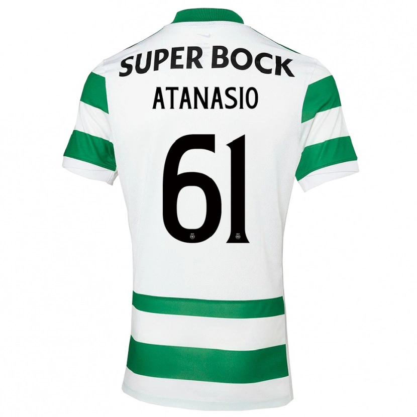 Danxen Criança Camisola Atanásio #61 Verde Branco Principal 2025/26 Camisa
