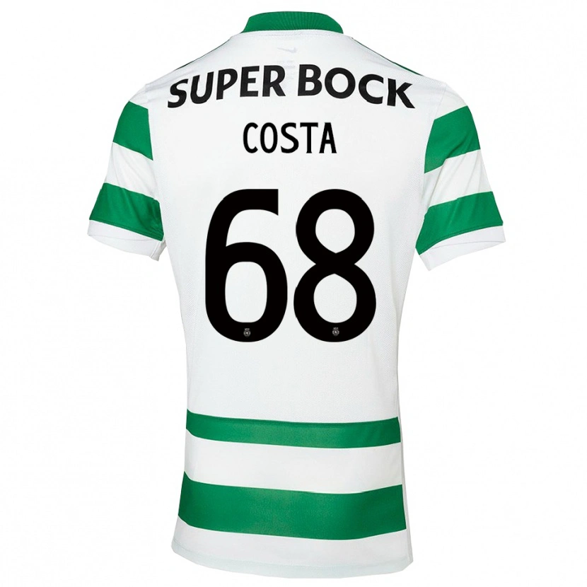 Danxen Criança Camisola Daniel Costa #68 Verde Branco Principal 2025/26 Camisa