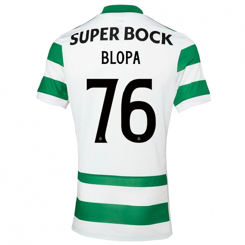 Danxen Criança Camisola Salvador Blopa #76 Verde Branco Principal 2025/26 Camisa