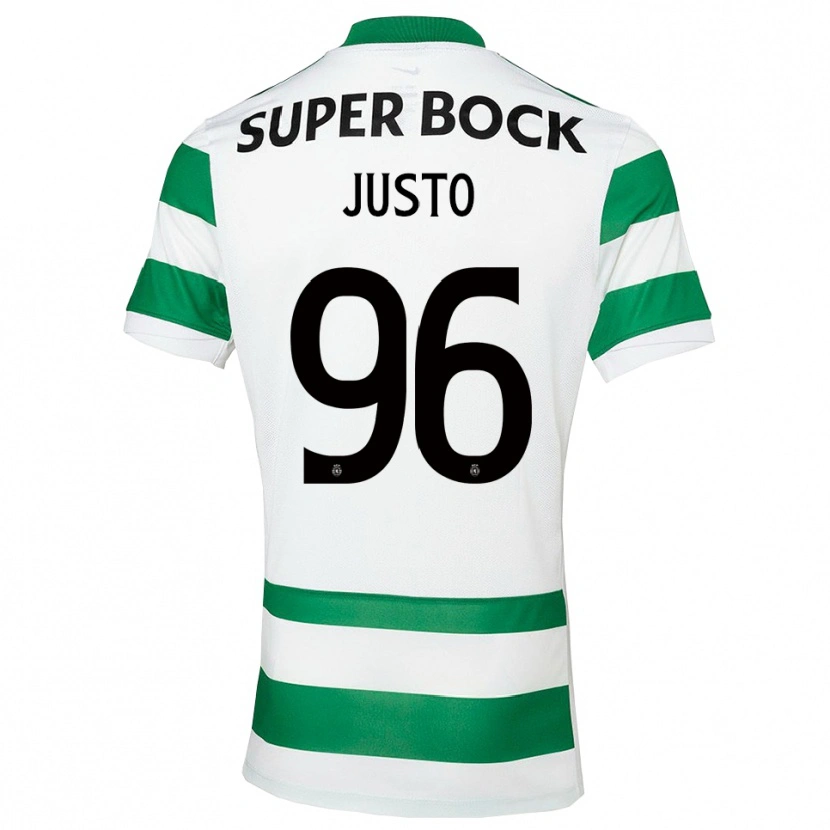 Danxen Criança Camisola Samuel Justo #96 Verde Branco Principal 2025/26 Camisa