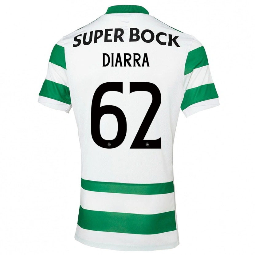 Danxen Criança Camisola Ibrahim Diarra #62 Verde Branco Principal 2025/26 Camisa