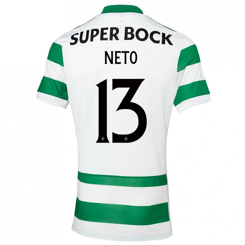 Danxen Criança Camisola Luis Neto #13 Verde Branco Principal 2025/26 Camisa