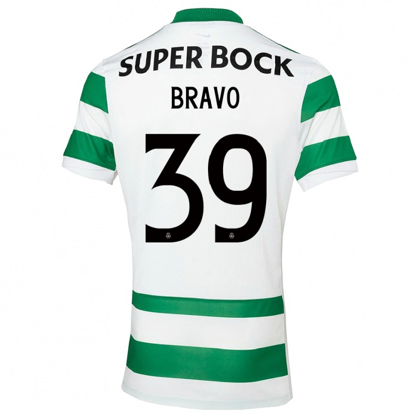 Danxen Criança Camisola Andreia Bravo #39 Verde Branco Principal 2025/26 Camisa