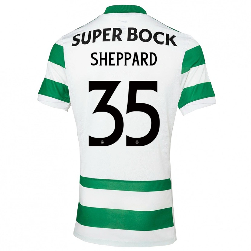 Danxen Criança Camisola Catriona Sheppard #35 Verde Branco Principal 2025/26 Camisa