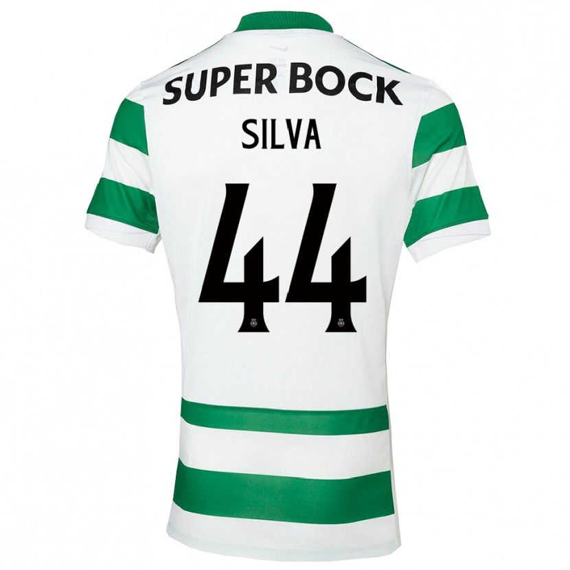 Danxen Criança Camisola Pedro Silva #44 Verde Branco Principal 2025/26 Camisa