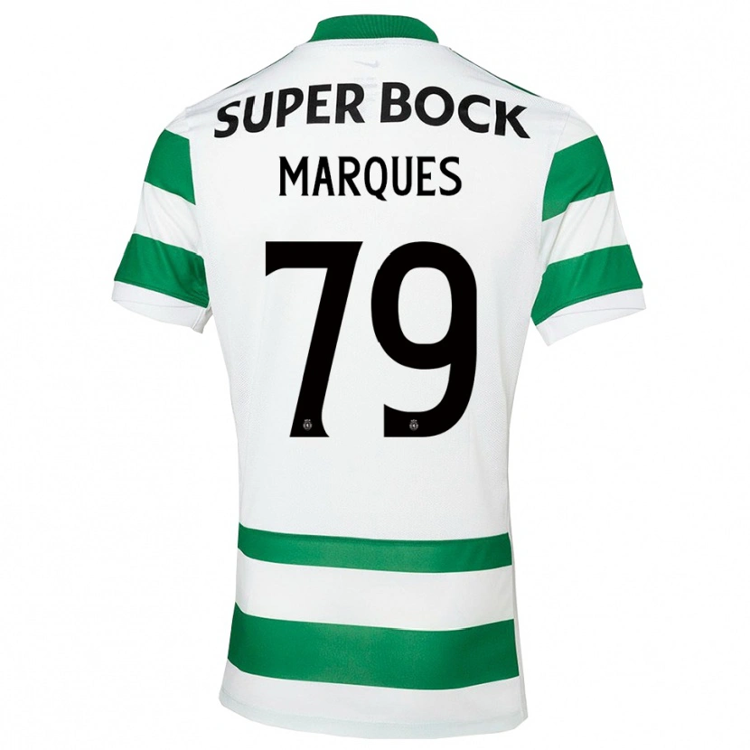 Danxen Criança Camisola Rodrigo Marquês #79 Verde Branco Principal 2025/26 Camisa