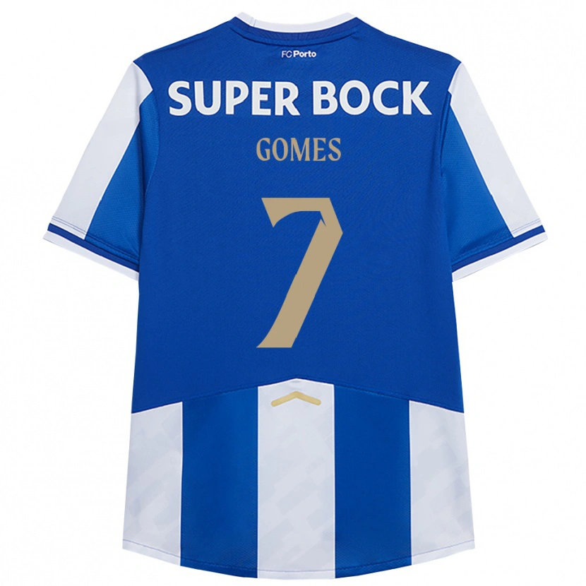 Danxen Criança Camisola William Gomes #7 Azul Branco Principal 2025/26 Camisa