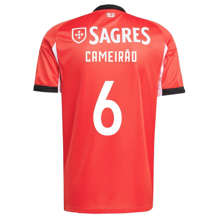 Danxen Criança Camisola Beatriz Cameirão #6 Vermelho Branco Principal 2025/26 Camisa