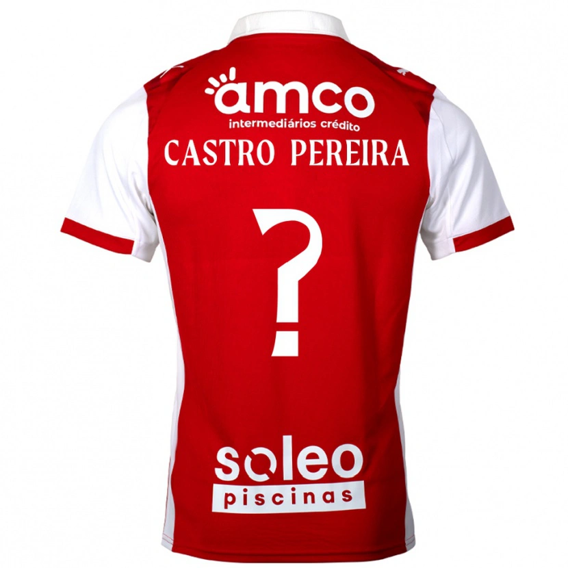 Danxen Criança Camisola Rodrigo Castro Pereira #0 Vermelho Branco Principal 2025/26 Camisa