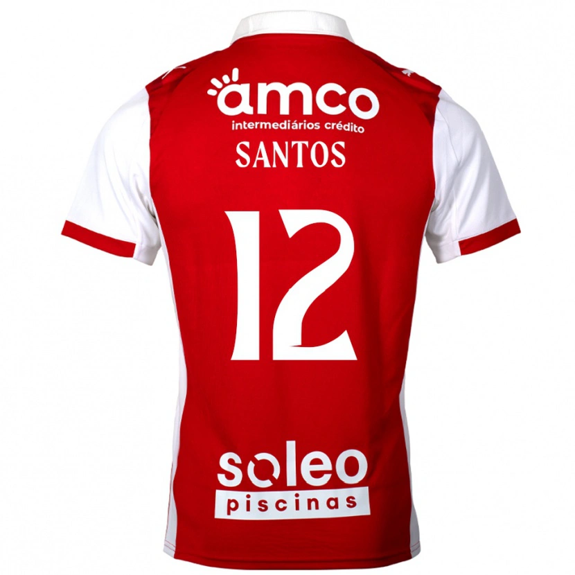 Danxen Criança Camisola Matheus Santos #12 Vermelho Branco Principal 2025/26 Camisa