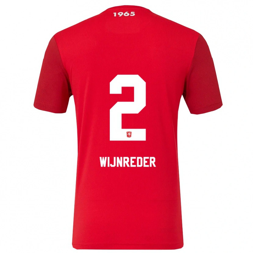Danxen Criança Camisola Jeppe Wijnreder #2 Vermelho Branco Principal 2025/26 Camisa