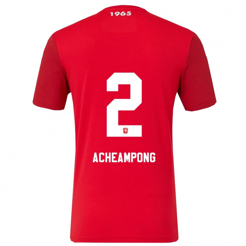 Danxen Criança Camisola Sage Acheampong #2 Vermelho Branco Principal 2025/26 Camisa