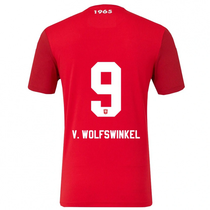 Danxen Criança Camisola Ricky Van Wolfswinkel #9 Vermelho Branco Principal 2025/26 Camisa