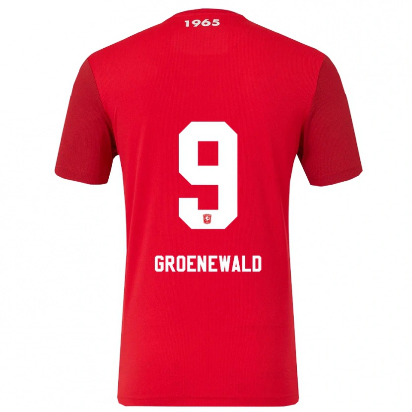 Danxen Criança Camisola Nigel Groenewald #9 Vermelho Branco Principal 2025/26 Camisa