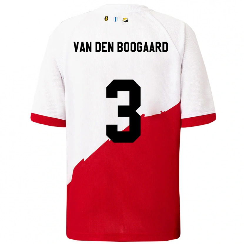 Danxen Criança Camisola Brian Van Den Boogaard #3 Branco Vermelho Principal 2025/26 Camisa