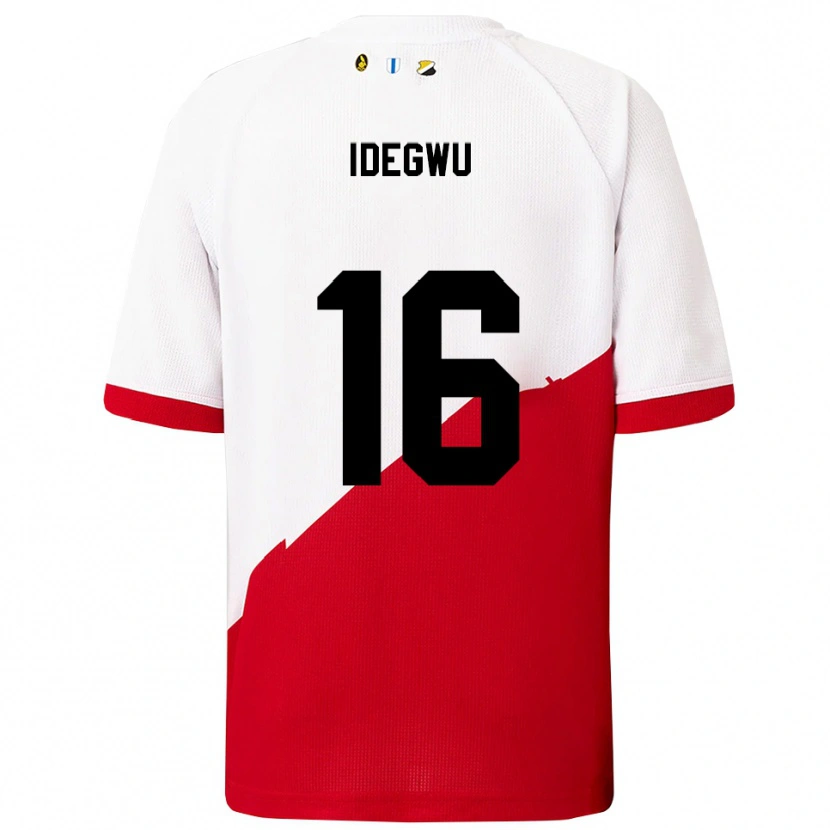Danxen Criança Camisola Kelechi Idegwu #16 Branco Vermelho Principal 2025/26 Camisa