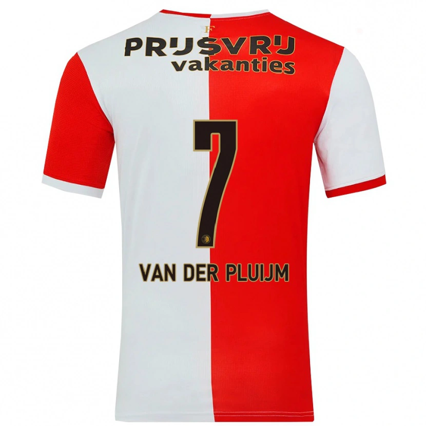 Danxen Criança Camisola Marvin Van Der Pluijm #7 Vermelho Branco Principal 2025/26 Camisa