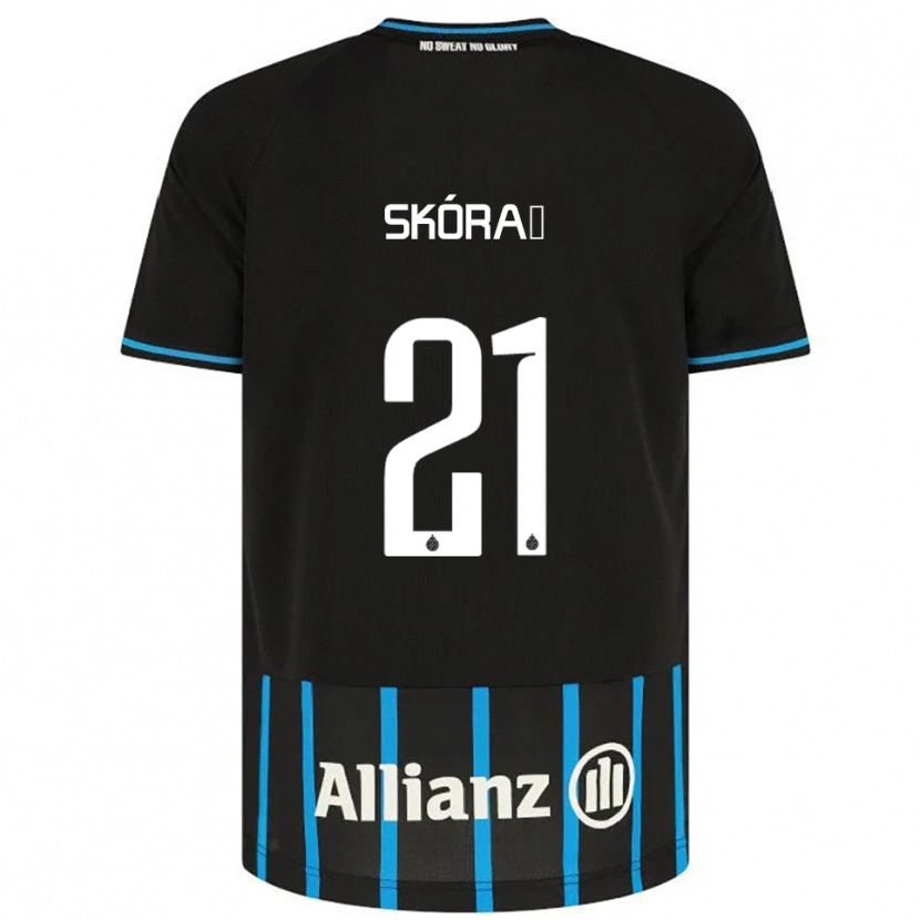 Danxen Criança Camisola Michal Skoras #21 Preto Azul Principal 2025/26 Camisa