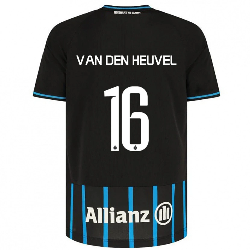 Danxen Criança Camisola Dani Van Den Heuvel #16 Preto Azul Principal 2025/26 Camisa