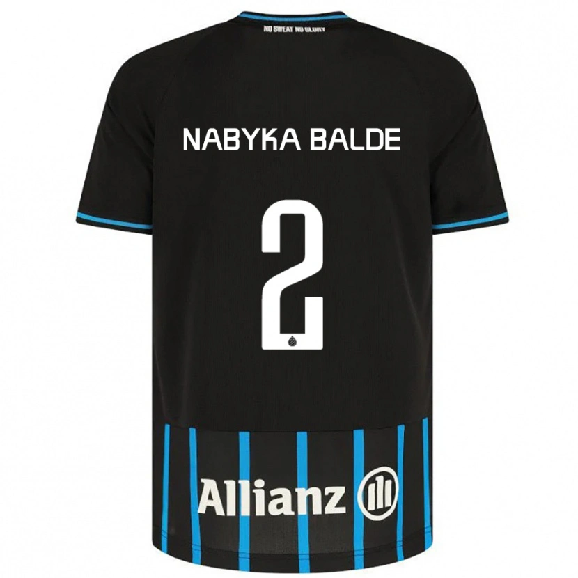 Danxen Criança Camisola Mamadou Balde #2 Preto Azul Principal 2025/26 Camisa