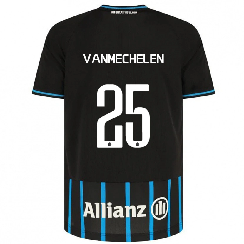 Danxen Criança Camisola Davinia Vanmechelen #25 Preto Azul Principal 2025/26 Camisa