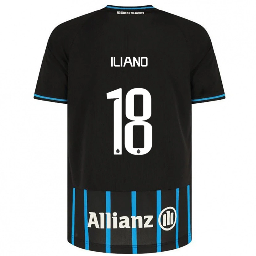 Danxen Criança Camisola Isabelle Iliano #18 Preto Azul Principal 2025/26 Camisa
