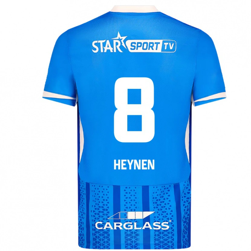 Danxen Criança Camisola Bryan Heynen #8 Azul Branco Principal 2025/26 Camisa