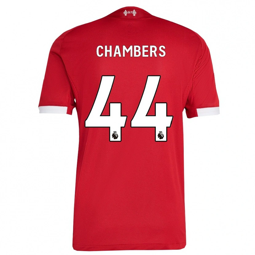 Danxen Criança Camisola Luke Chambers #44 Vermelho Branco Principal 2025/26 Camisa