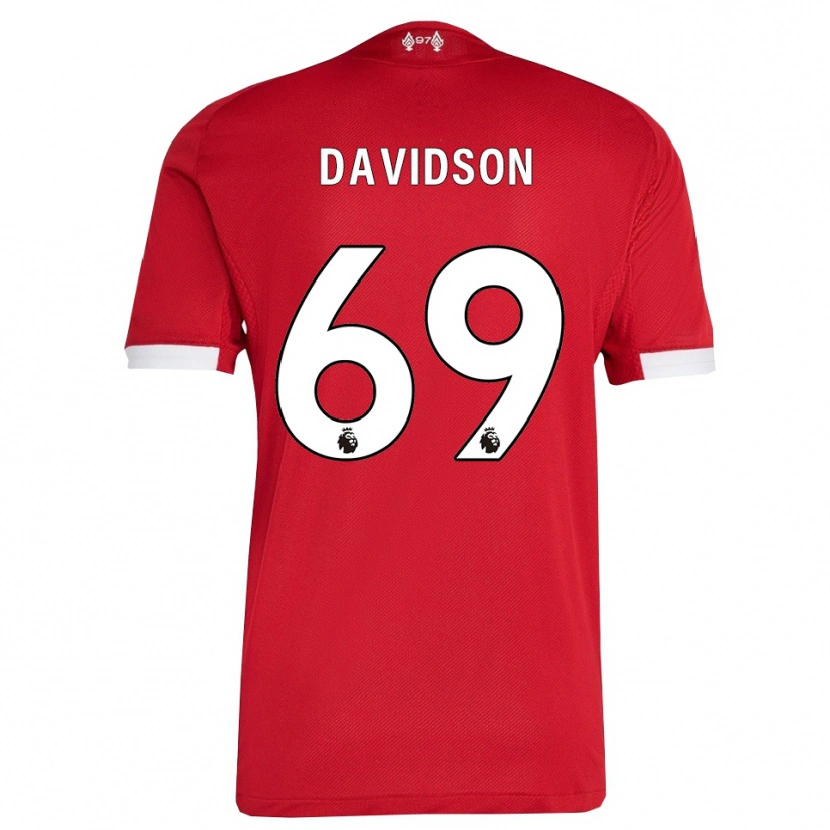 Danxen Criança Camisola Josh Davidson #69 Vermelho Branco Principal 2025/26 Camisa