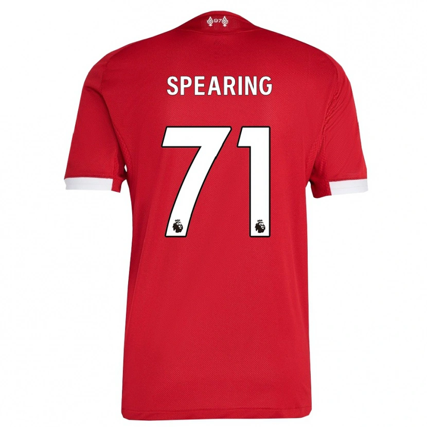 Danxen Criança Camisola Jay Spearing #71 Vermelho Branco Principal 2025/26 Camisa