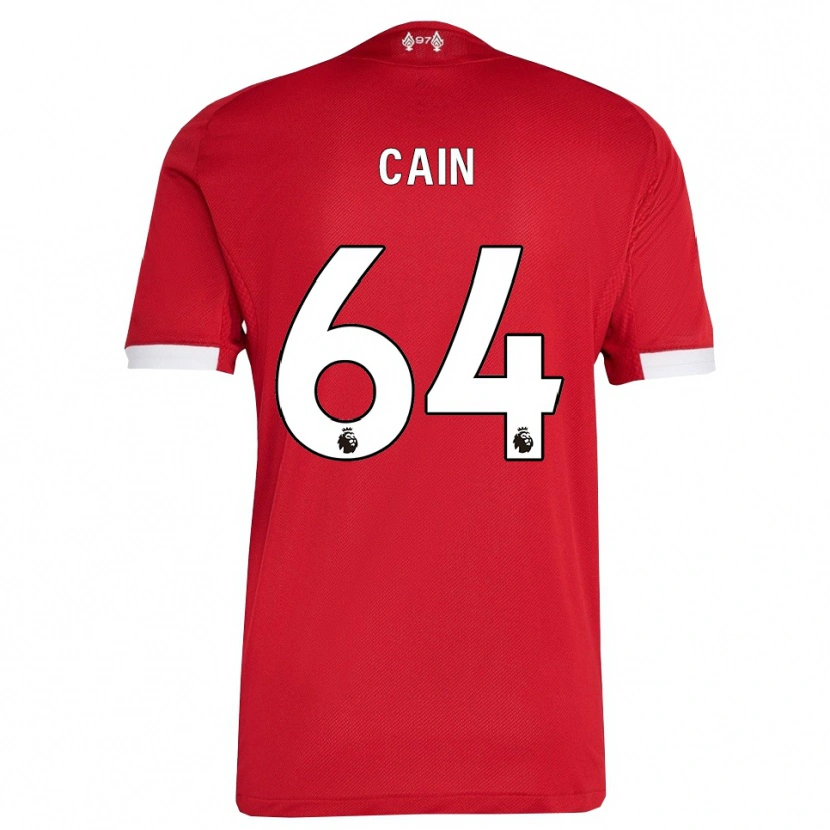 Danxen Criança Camisola Jake Cain #64 Vermelho Branco Principal 2025/26 Camisa