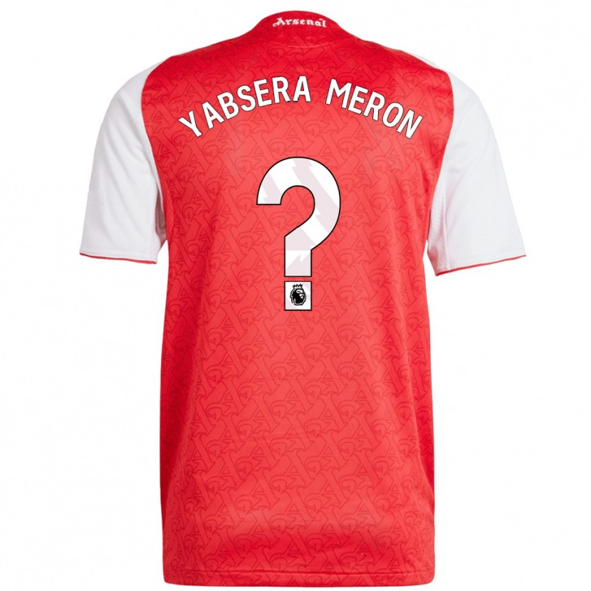 Danxen Criança Camisola Yabsera Meron #0 Vermelho Branco Principal 2025/26 Camisa