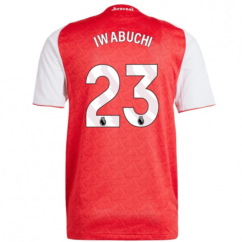 Danxen Criança Camisola Mana Iwabuchi #23 Vermelho Branco Principal 2025/26 Camisa