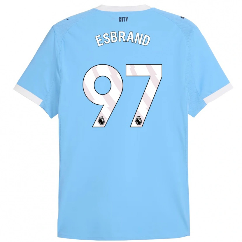 Danxen Criança Camisola Josh Wilson-Esbrand #97 Azul Celeste Branco Principal 2025/26 Camisa