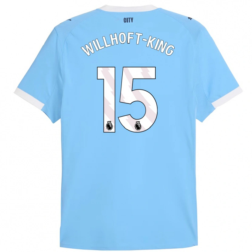 Danxen Criança Camisola Han Willhoft-King #15 Azul Celeste Branco Principal 2025/26 Camisa