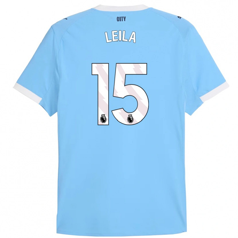 Danxen Criança Camisola Leila Ouahabi #15 Azul Celeste Branco Principal 2025/26 Camisa
