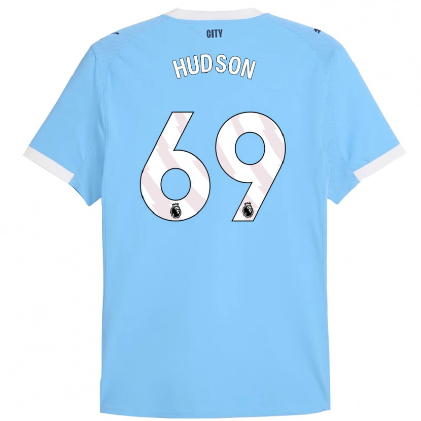 Danxen Criança Camisola Max Hudson #69 Azul Celeste Branco Principal 2025/26 Camisa