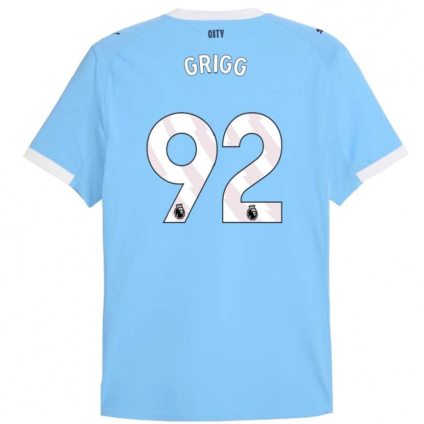 Danxen Criança Camisola Finley Grigg #92 Azul Celeste Branco Principal 2025/26 Camisa