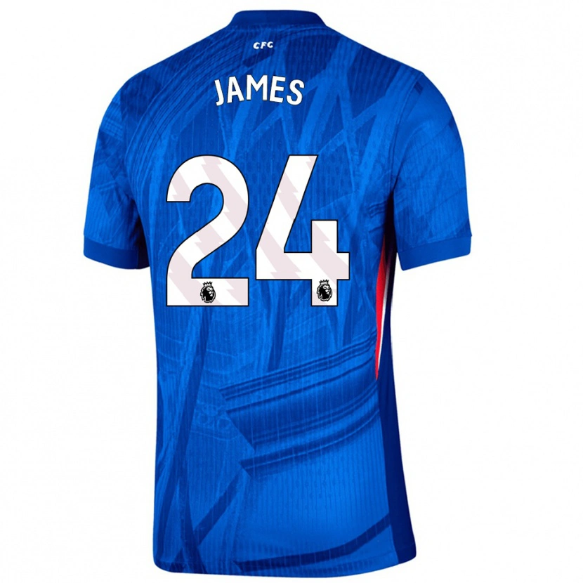 Danxen Criança Camisola Reece James #24 Azul Branco Principal 2025/26 Camisa