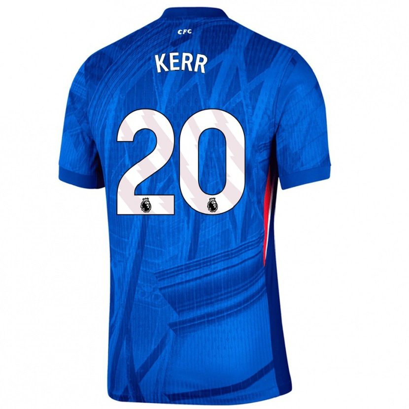 Danxen Criança Camisola Sam Kerr #20 Azul Branco Principal 2025/26 Camisa