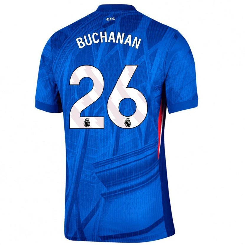 Danxen Criança Camisola Kadeisha Buchanan #26 Azul Branco Principal 2025/26 Camisa