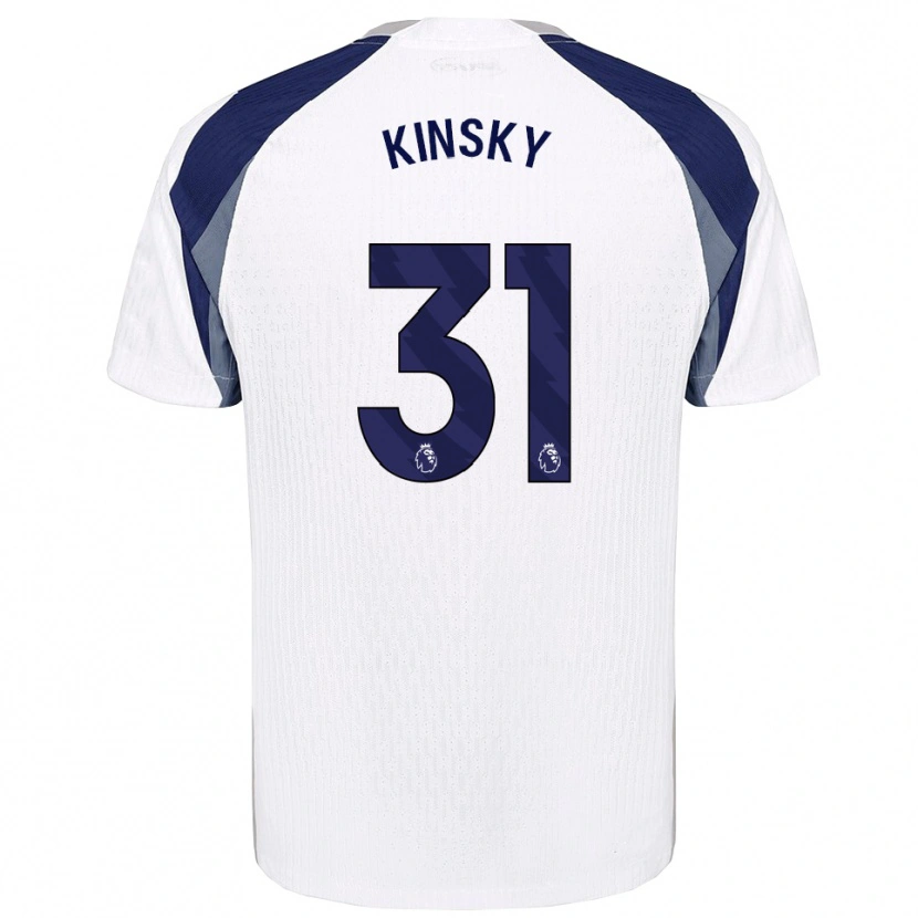 Danxen Criança Camisola Antonín Kinský #31 Branco Marinho Principal 2025/26 Camisa