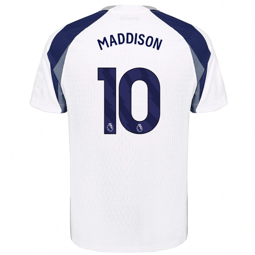 Danxen Criança Camisola James Maddison #10 Branco Marinho Principal 2025/26 Camisa