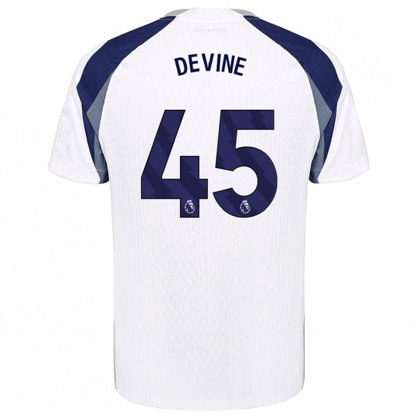 Danxen Criança Camisola Alfie Devine #45 Branco Marinho Principal 2025/26 Camisa