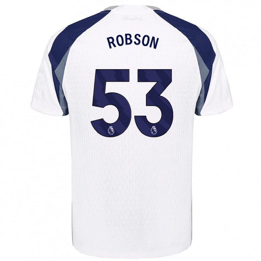 Danxen Criança Camisola Max Robson #53 Branco Marinho Principal 2025/26 Camisa