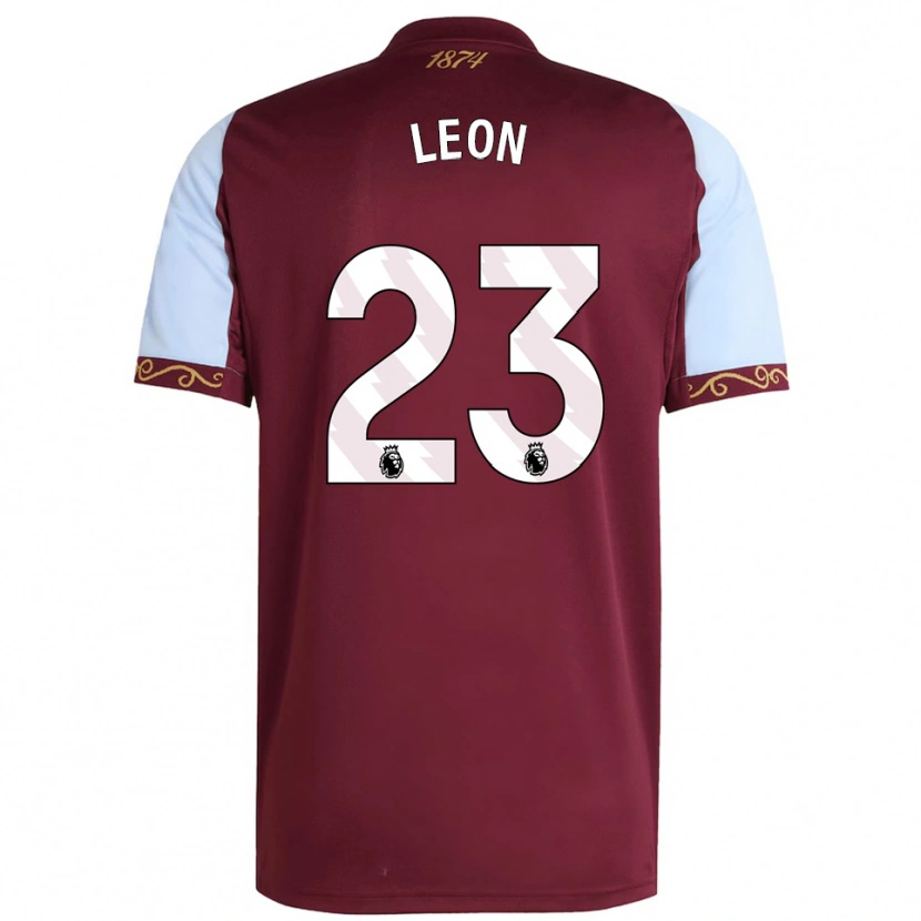 Danxen Criança Camisola Adriana Leon #23 Borgonha Azul Celeste Principal 2025/26 Camisa