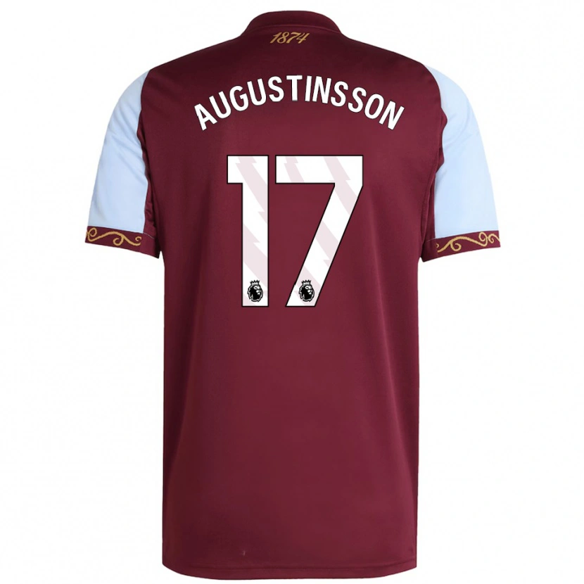 Danxen Criança Camisola Ludwig Augustinsson #17 Borgonha Azul Celeste Principal 2025/26 Camisa